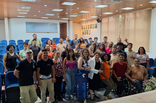 Visita da turma da Licenciatura em Pedagogia da Terra, das Águas e das Florestas na Reitoria da UFSCar.