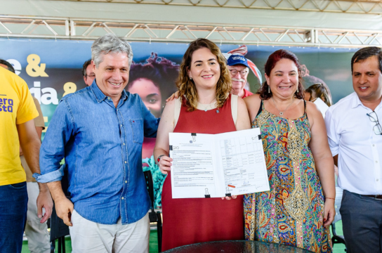 Anuncio do assentamento na Fazenda Capão das Antas. Foto: MDA.